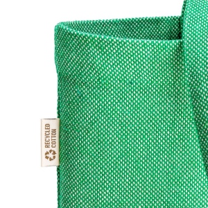 Tote bag en coton recycle 300 g/m2 avec effet melange. Longues anses 18