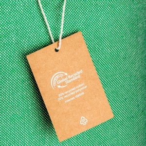 Tote bag en coton recycle 300 g/m2 avec effet melange. Longues anses 20