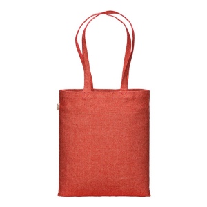 Tote bag en coton recycle 300 g/m2 avec effet melange. Longues anses 22