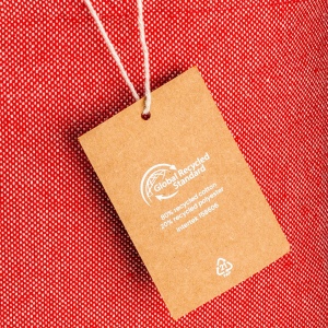 Tote bag en coton recycle 300 g/m2 avec effet melange. Longues anses 25