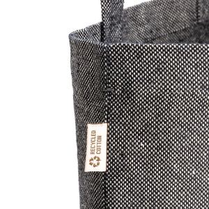 Tote bag en coton recycle 300 g/m2 avec effet melange. Longues anses 28