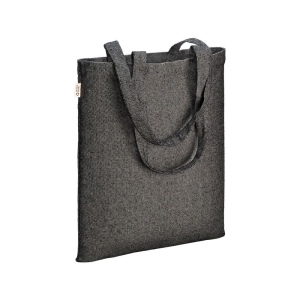 Tote bag en coton recycle 300 g/m2 avec effet melange. Longues anses 6