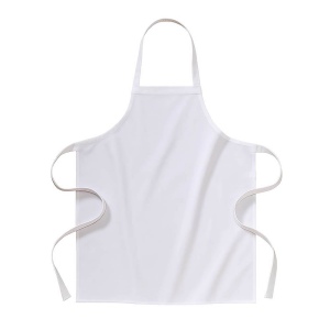 Tablier long blanc 100 % coton (180g/m2) 70x85 cm 2