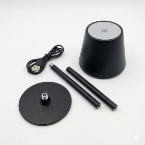 Lampe de table LED rechargeable en métal et plastique 8