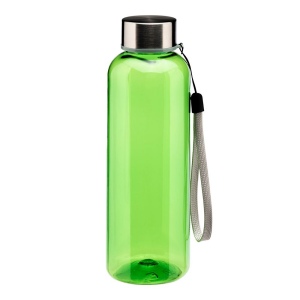 Bouteille transparente en PET recycle 500 ml. Bouchon en plastique avec cordon 2