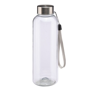 Bouteille transparente en PET recycle 500 ml. Bouchon en plastique avec cordon 3