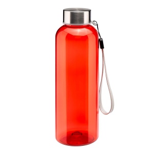 Bouteille transparente en PET recycle 500 ml. Bouchon en plastique avec cordon 7