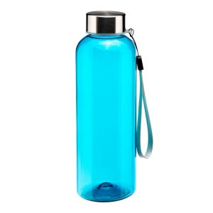Bouteille transparente en PET recycle 500 ml. Bouchon en plastique avec cordon 4