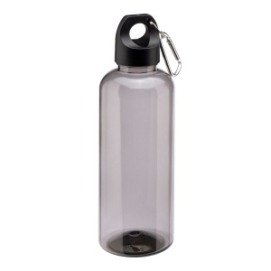 Bouteille transparente en PET recycle 580 ml. Bouchon en plastique avec mousqueton 8