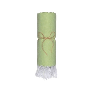 Serviette de plage en coton recycle 150 g/m2. Effet melange et franges 26