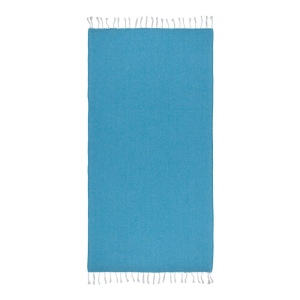 Serviette de plage en coton recycle 150 g/m2. Effet melange et franges 31