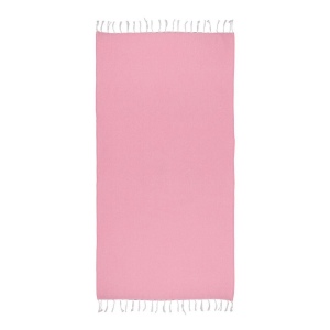 Serviette de plage en coton recycle 150 g/m2. Effet melange et franges 33