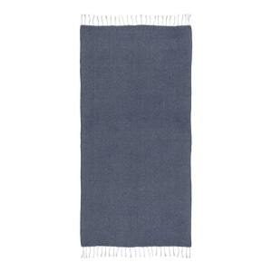 Serviette de plage en coton recycle 150 g/m2. Effet melange et franges 43