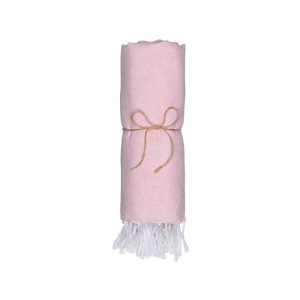Serviette de plage en coton recycle 150 g/m2. Effet melange et franges 20