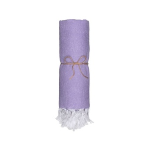 Serviette de plage en coton recycle 150 g/m2. Effet melange et franges 22