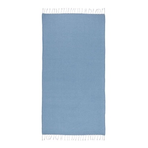 Serviette de plage en coton recycle 150 g/m2. Effet melange et franges 23