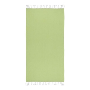 Serviette de plage en coton recycle 150 g/m2. Effet melange et franges 25