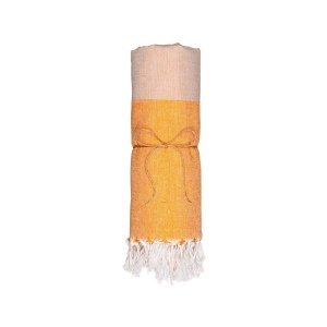 Serviette de plage en coton recycle 180 g/m2. Effet chine et franges 12