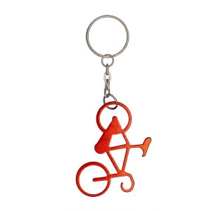 Porte-clés vélo en aluminium avec décapsuleur 8