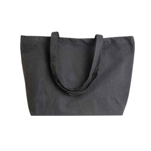 Sac shopping en coton (280 g-m2), anses longues et sufflet 3