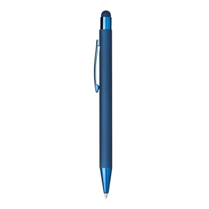 Stylo a bouton en aluminium gomme. Clip et details metallises assortis 7
