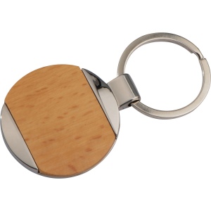 Porte-clés métal/bois "Langhaus" 2