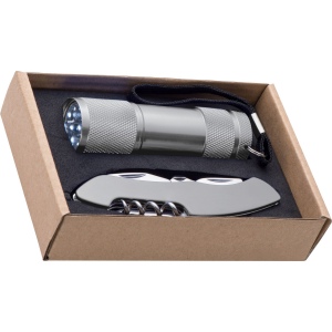 Set de lampe de poche et canif "Dover" 4