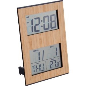 Horloge de table en bambou BRUNHILDE