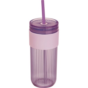 Tasse à rayures avec paille SOLEDAD 4