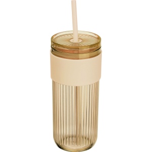 Tasse à rayures avec paille SOLEDAD 5