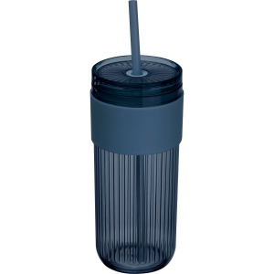 Tasse à rayures avec paille SOLEDAD