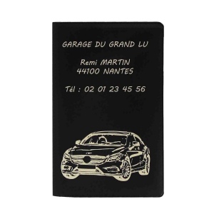 Porte carte grise 3 volets - Gomme unie
