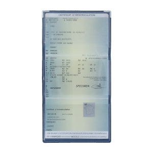 Porte carte grise 3 volets - Façon Maroquinerie - Premium - Embossage 2