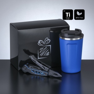 Travel Set II : mug à café nordic, 350 ml & outil multifonction optima titanium 5