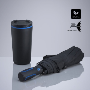 Travel Set : mug isotherme 370 ml et parapluie automatique 7