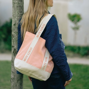 Sac avec soufflet de fond double en coton 2