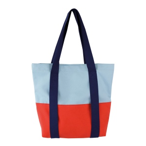 Sac en coton bicolore avec des anses lâches 5