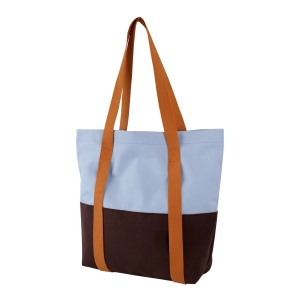 Sac en coton bicolore avec des anses lâches