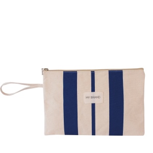 Trousse plate en coton avec sangle