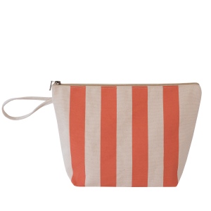 Trousse soufflet de fond en coton avec sangle