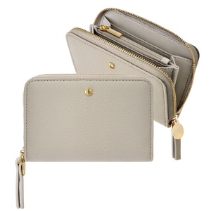 Portefeuille zip Séraphine Light Grey