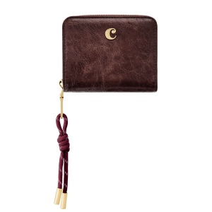 Portefeuille avec flap Philomène Burgundy 2