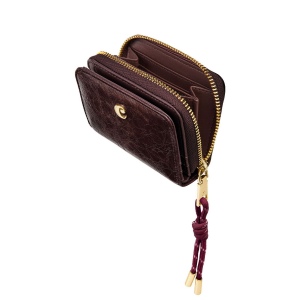 Portefeuille avec flap Philomène Burgundy 3