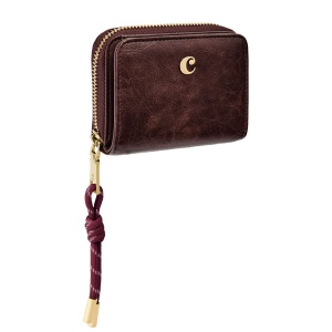 Portefeuille avec flap Philomène Burgundy 4