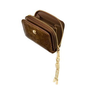 Portefeuille avec flap Philomène Camel 3