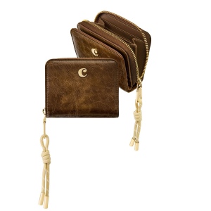 Portefeuille avec flap Philomène Camel