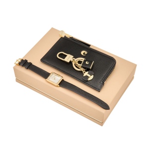 Parure Séraphine Black (porte-clefs, porte-cartes & montre)
