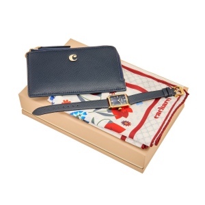 Parure Cacharel (porte-cartes, montre & foulard)