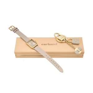 Parure Séraphine Light Grey (porte-clefs & montre)