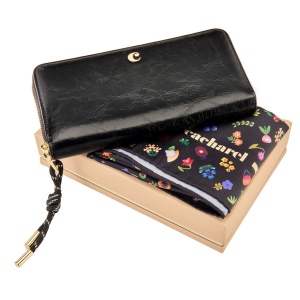 Parure Cacharel Black (portefeuille voyage & foulard)